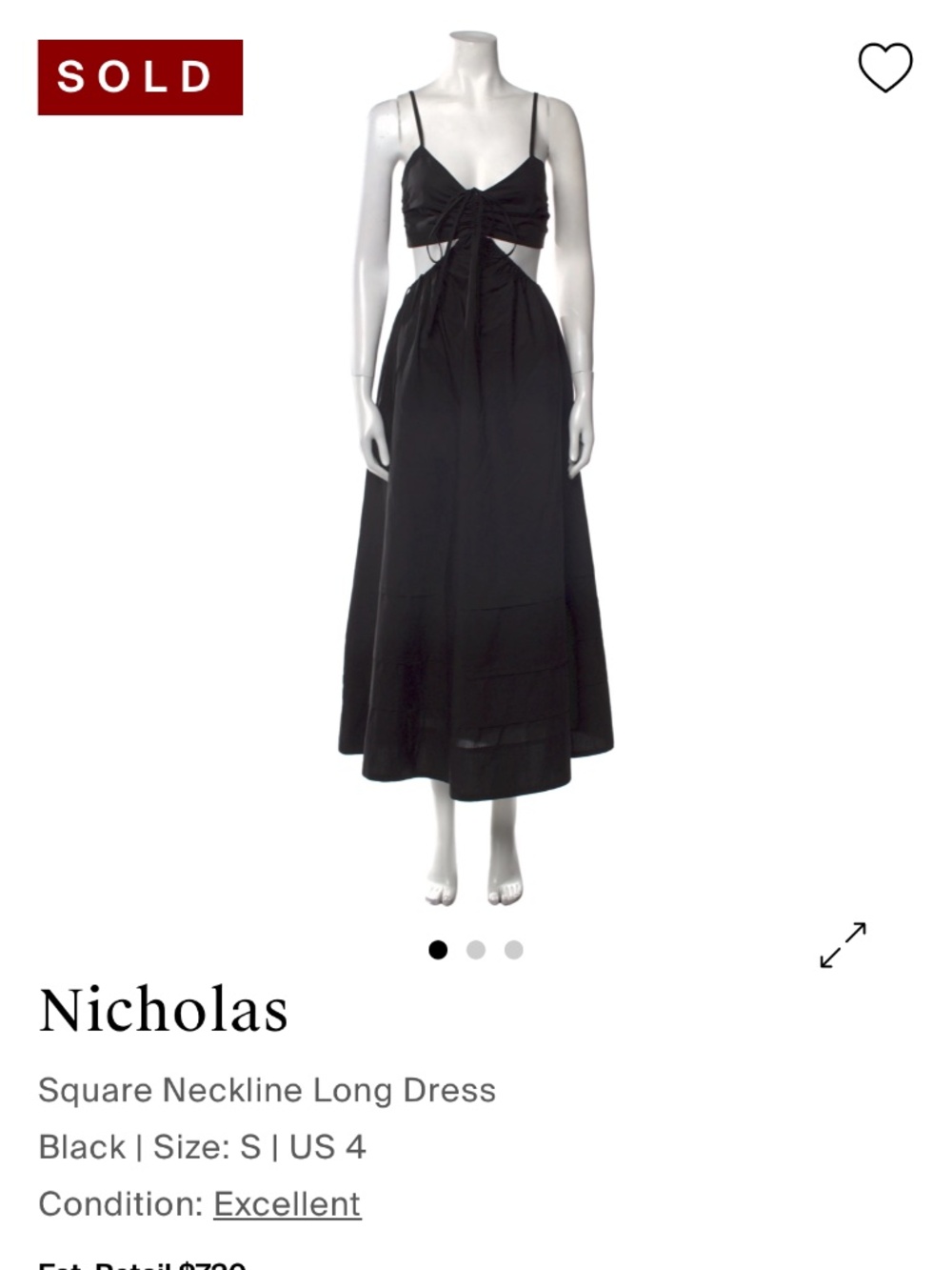 Nicholas Black Cotton Dress